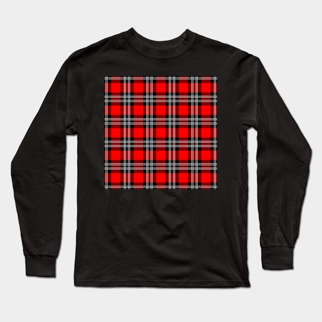 tartan plaid pattern Long Sleeve T-Shirt by Eric Okore